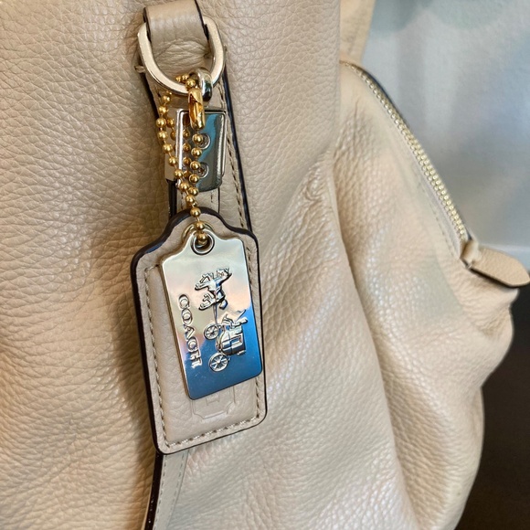 New Coach Madison Cafe Carryall Satchel ( Style 27859)  - Light Camel - Picture 4 of 13